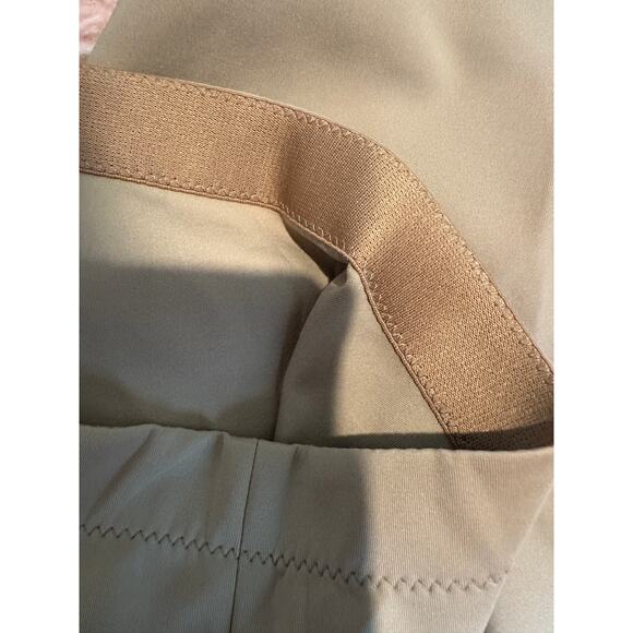 SHAN Size 12 Stretch Quiet Luxury Legging Nude Neutral Skinny Ankle Work Pants - Picture 3 of 13